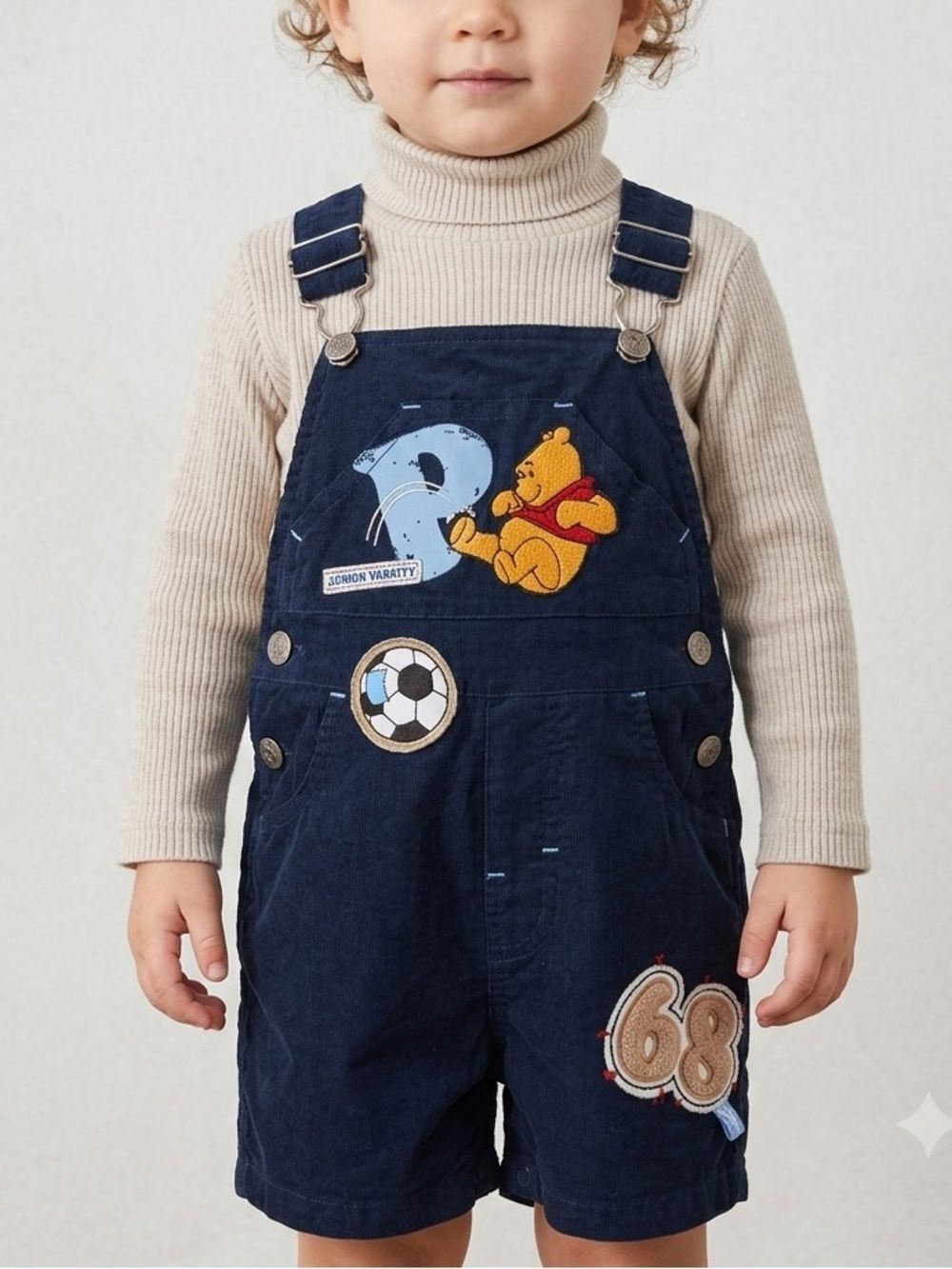 Vintage Disney Winnie The Pooh Overall Shorts Size 18m